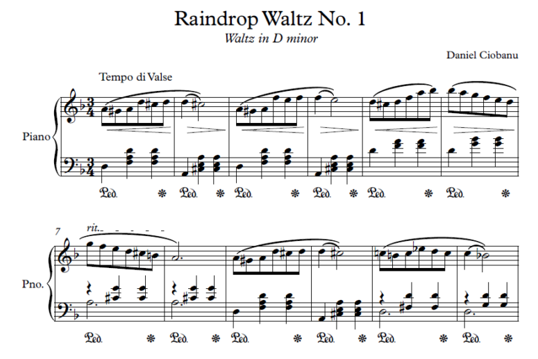 Raindrop Waltz No. 1